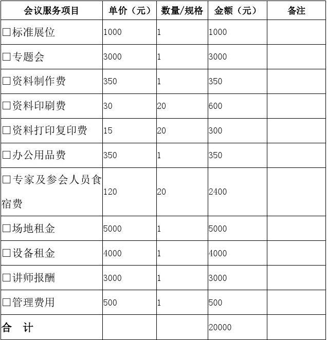 會(huì)議服務(wù)費(fèi)明細(xì)表解讀與實(shí)操指南